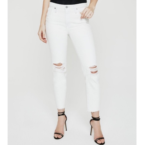 NWT AG Adriano Goldschmied Isabelle High Rise Straight Crop Jean Faded Blue 29 - Picture 2 of 16